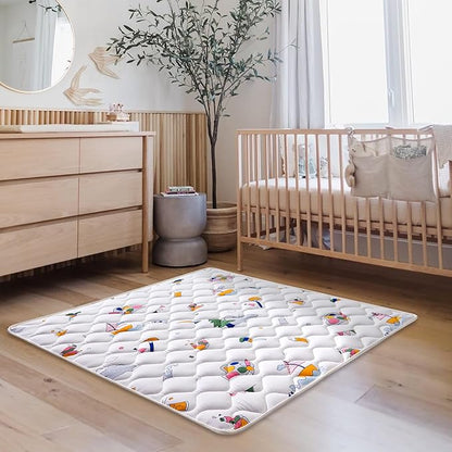 High-Density Foam Baby Play Mat, 50x50 Inches Thicken One-Piece Comfortable and Soft Playmat, Non Slip Machine Washable Floor Mat for Infants, Tapete para Bebes,Toddlers
