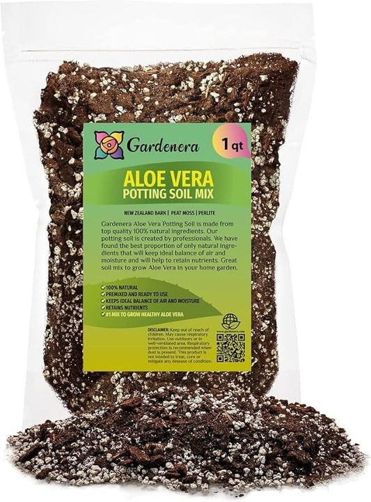 Premium Aloe Vera Potting Soil Mix - (1 Quart Bag)