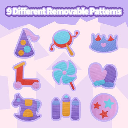 Coolcandy Baby Play Mat, 25Pcs Interlocking Puzzle Floor Mat, with Safety Fence - 0.4" Thick Non-Toxic EVA Foam Play Mat, for Infants & Toddlers 3-36 Months, Soft Puzzle Tiles for Play Areas