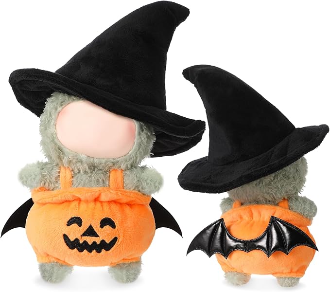 1 Sets 17cm Doll Clothes Outfits Dolls Costume Accessories Cute Pumpkin Outfit and Witch Hat for Spooky Halloween Dressed up Party Favors Decoration Gifts