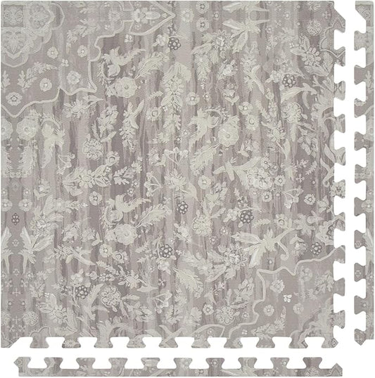 House of Noa Baby Play Mat – 4x8 Emile Grey – Set of 8 Tiles – Cushioned EVA Foam Play Mat for Floor, Soft Interlocking Baby Crawling Mats for Hard Floors