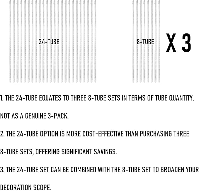 TW SHINE Christmas Meteor Shower Lights Outdoor, 864 LED 12" 24 Tubes Waterproof Christmas Lights Outdoor Plug in, Snow Falling Rain Icicle Xmas Lights Decorations, White