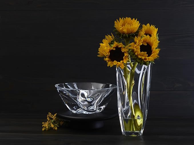 Mikasa Cassia Crystal Glass Vase, 12 Inch