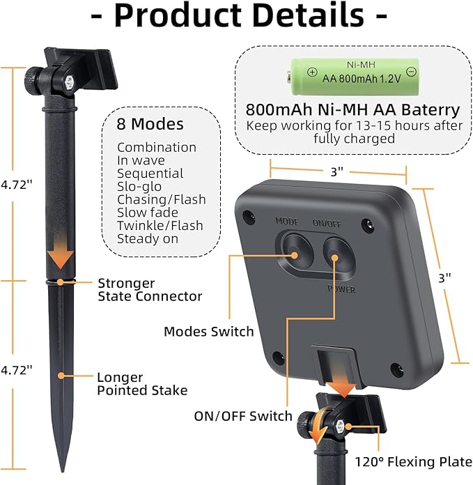 Solar String Lights Outdoor Waterproof -200 Led Extra-Long 82ft Solar Lights Outdoor String with 8 Modes, Solar Powered String Lights Tree Lights Outdoors for Patio Garden Party Decorations Warm White
