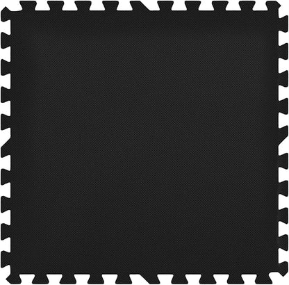 Flooring Inc's 1/2" Soft Non-Toxic Baby Play Mat, Toddler Playmat, Colorful Puzzle PlayMat, Floor Mats for Kids & Babies, EVA Foam Interlocking Tiles for Nursery & Playroom | Black, 12 Tiles, 48 Sq/Ft