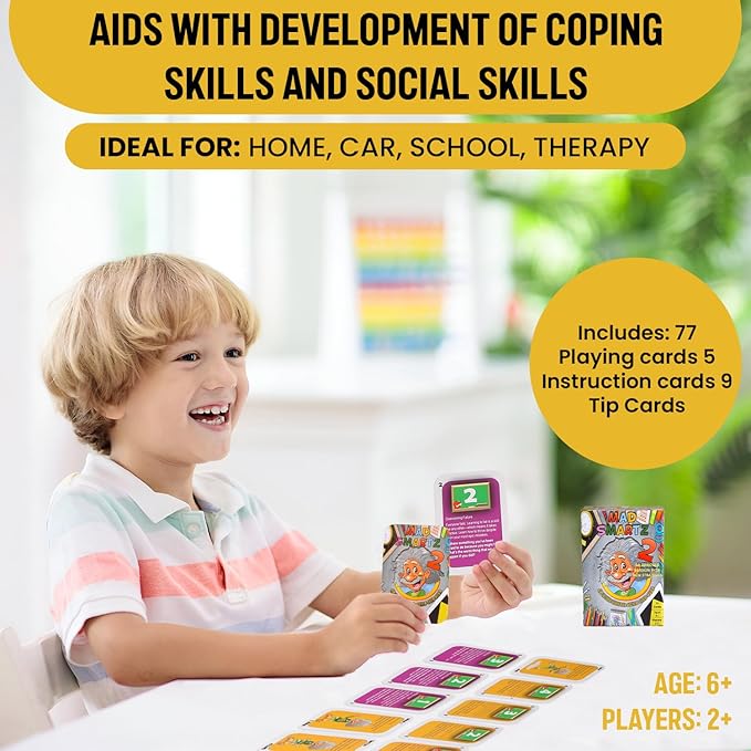 Thought-Spot Mad Smartz 2 an Interpersonal Skills Card Game for Anger and Emotion Management Social Skills Top Educational Learning Resource for Kids and Adults Fun for School and Therapy CBT