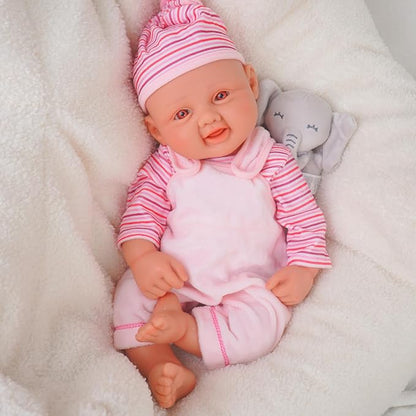 Girl 17.5 Inch, Full Silicone Baby Doll, Realistic Baby Dolls, Realistic Veins & Pose, Not Vinyl, Reborn Baby Dolls Silicone Full Body, Gift Set