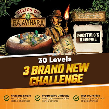 Montalo’s Revenge Expansion Pack for Relics of Rajavihara – an Epic Adventure for Fans of Strategy, Tabletop, and Solo Player Board Games