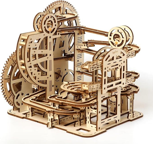 3D Wooden Puzzles Marble Run Set - Space Labyrinth Mechanical Model Kits with Motor, Brainteaser and Puzzle for Christmas/Birthday,Gifts for Adults and Teens to Build Combination