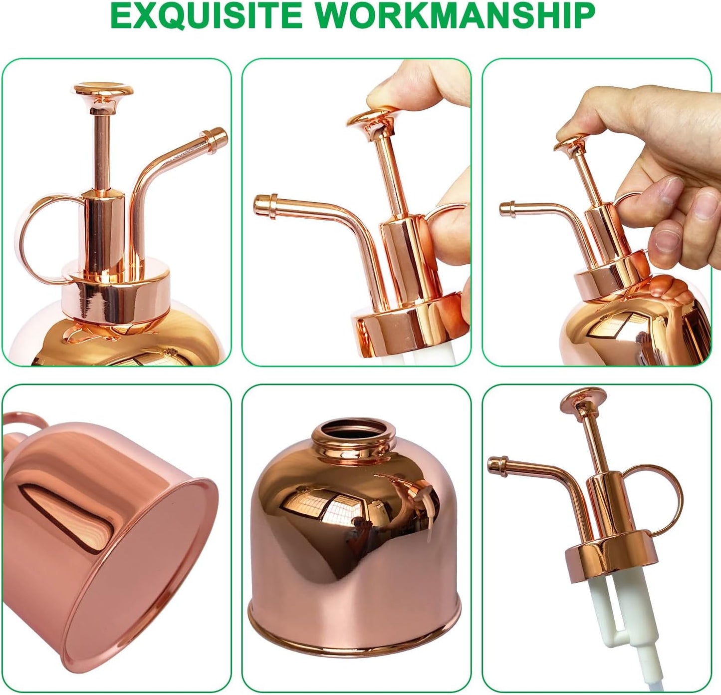 Plant Mister Spray Bottle Stainless steel plant sprayer, small watering can plant spray bottle Modern gardening tools for indoor potted plants watering and spraying