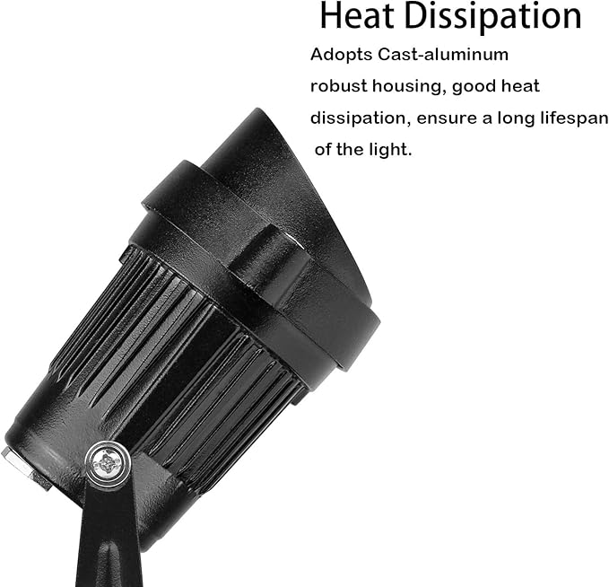 Lemonbest LED Landscape Up Down Light 5W White LED Decorative Spotlight Lamp 110V with Plug for Indoor Outdoor Yard Step Wall Lighting (Warm White) (Include Spike)