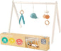 Little Big Friends Wooden Baby Activity Gym – Montessori Play Gym for Babies | Encourages Motor Skills & Sensory Development | Includes Crinkle Fabrics, Wooden Chimes & Hanging Toys – Ocean