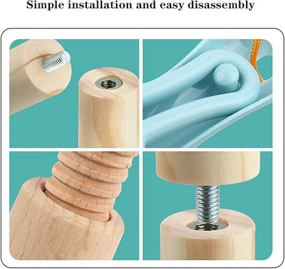 Kids Cleaning Set Toys 7 Piece Cleaning Toys for Toddlers Pretend Play Cleaning Tools for Kids Wooden Detachable Housekeeping Broom Dustpan Duster Brush Mop