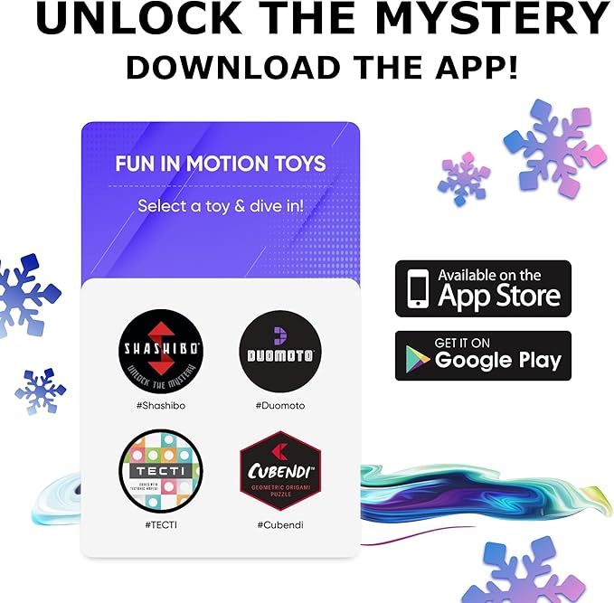 SHASHIBO Shape Shifting Box - Award-Winning Fidget Toy w/ 36 Rare Earth Magnets - Fidget Cube Transforms Into Over 70 Shapes, Sensory Toy Gift for Kids, Teens, and Adults (Polar)