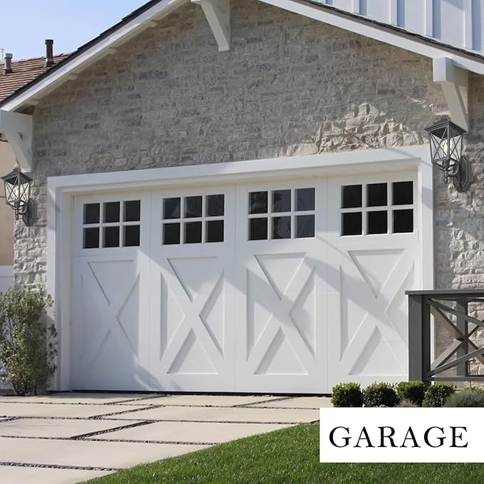 Darkaway Outdoor Wall Light Fixture,2pcs Outside Porch Lights Wall Mounted Seeded Glass Exterior Waterproof Lantern Modern E26 Socket Wall Sconce Lighting for Front Door Yard Patio