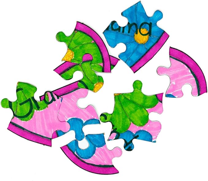 Hygloss 6 Blank Heart Puzzles – 6 x 8 Inches – Ideal for Valentine’s Day Crafts – Write, Draw, and Decorate – 8 Pieces Each