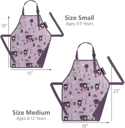 Urban Infant Little Helper Kids Apron - Children's Cooking Art Gardening - Great Gift for Toddler Boys and Girls