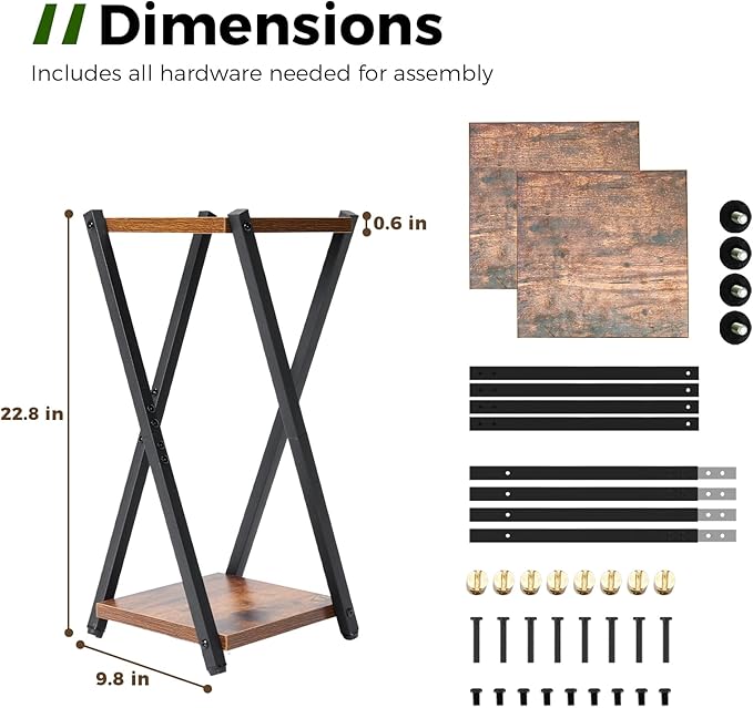 Bamworld Corner Plant Stand Indoor Small Plant Shelf 2 Tier Flower Stand Wood Plant Table Metal Plant Rack for Multiple Plant Heavy Duty Flower Pot Stand for Living Room Bedroom Balcony Garden Patio