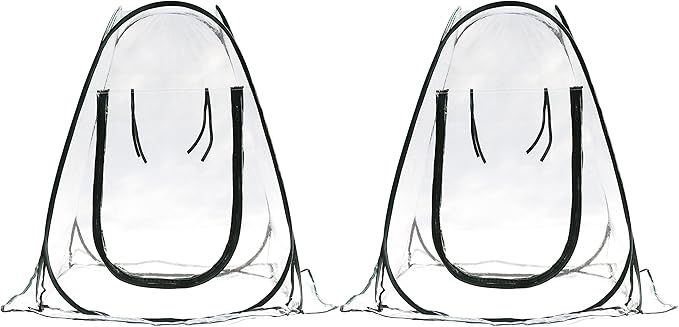 Gardzen 2-Pack 27"x27"x31" Pop up Grow Greenhouse Small Greenhouse, Portable Plant Flowers Mini Green House Cover for Outdoor & Indoor Use