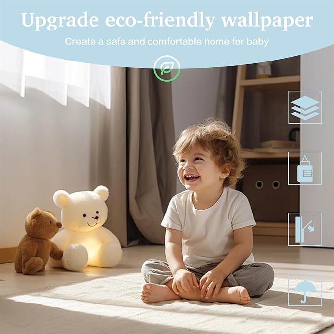 Dimoon 236''x17.7'' White Thicken Peel and Stick Wallpaper Contact Paper Modern Self Adhesive Wall Paper Removable Renter Friendly Textured Solid Color Vinyl Roll (236''x17.7'',White Thicken)