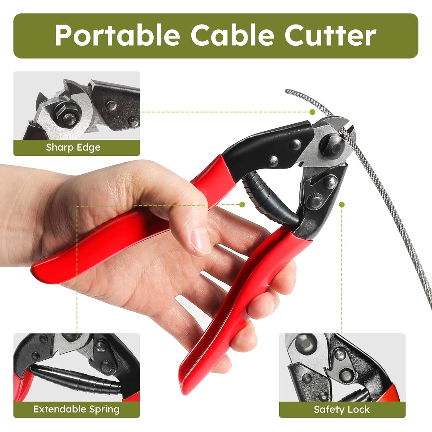 KALLDSY 400FT 1/8" T316 Stainless Steel Cable, Wire Rope Aircraft Cable for Deck Cable Fence Railing Kit, and DIY Balustrades, 7x7 Strands Construction, Comes with a Cutter