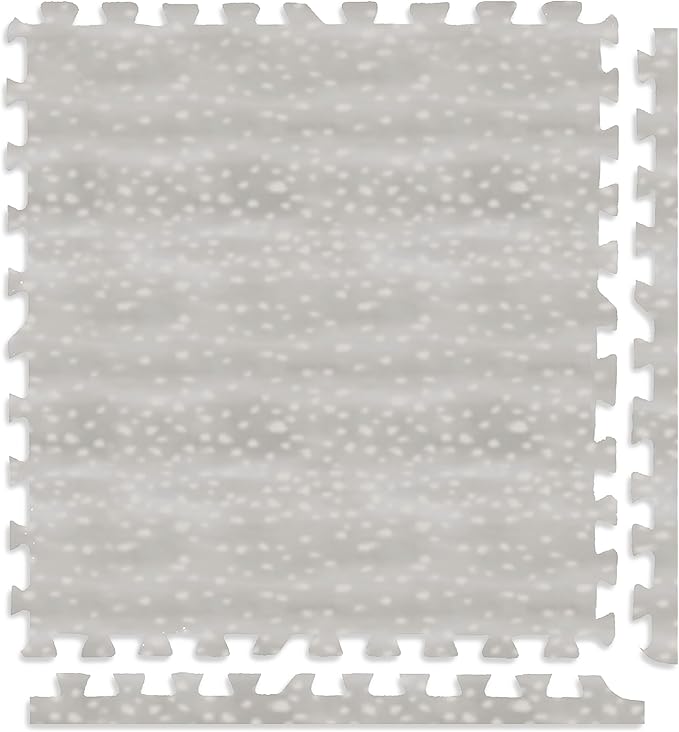 Play Platoon Large Kids Mats for Floors, 9 Tile 72 x 72 inch, Non-Toxic with Extra-Thick Interlocking Tiles, 24 x 24 in. Puzzle Mat Pieces with Border, Neutral Playmat Rug for Toddlers & Children