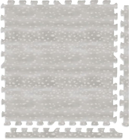 Play Platoon Large Kids Mats for Floors, 9 Tile 72 x 72 inch, Non-Toxic with Extra-Thick Interlocking Tiles, 24 x 24 in. Puzzle Mat Pieces with Border, Neutral Playmat Rug for Toddlers & Children