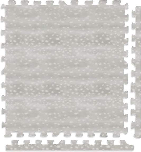 Play Platoon Large Kids Mats for Floors, 9 Tile 72 x 72 inch, Non-Toxic with Extra-Thick Interlocking Tiles, 24 x 24 in. Puzzle Mat Pieces with Border, Neutral Playmat Rug for Toddlers & Children