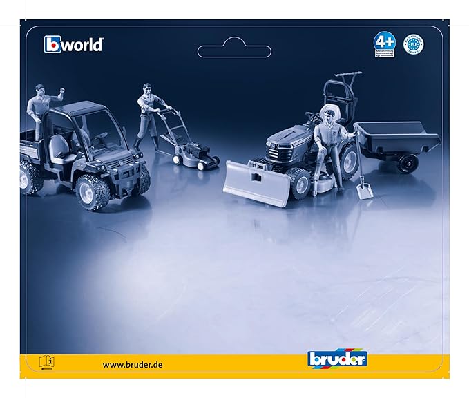 Bruder 62103 bworld Gardener w Lawn Mower and Accessories