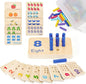 Montessori Wooden Number Blocks and Counting Peg Boards: Educational Math Manipulatives for Toddlers and Kindergarteners Learning Numbers and Math Concepts