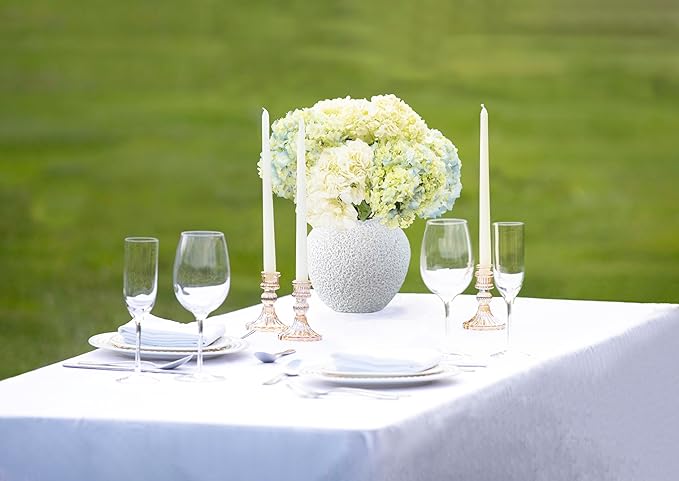 White Ceramic Vase Flower Vase, Big Textured Round Vase for Centerpieces, Kitchen, Living Room, Bedroom Decor Gifts