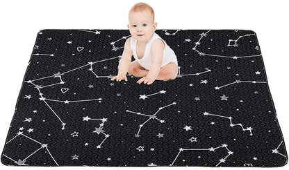 50x50 Play Mat for Playpen Foldable Baby Play Mat Large Tummy Time Mat, Non Slip Washable Baby Play Mats for Floor, Portable Travel Baby Crawling Mats for Toddlers and Infants