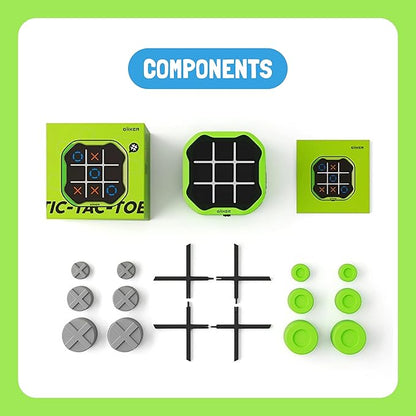 GiiKER Tic Tac Toe Bolt Game, Original 3-in-1 Handheld Puzzle Game, Portable Travel Games for Car Ride, Toys Gift Idea for Kids and Adults, Birthday Gifts for Boys Girls