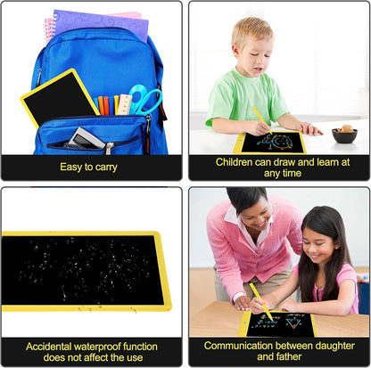 Sketch Pads for Drawing Kids, LEYAOYAO LCD Writing Tablet with Protect Bag Etch a Pads,Colourful Screen Draw Pad Draw Board,Birthday Gifts for 3 4 5 6 Year Old Girls(Yellow,10-Inch)