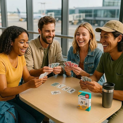 Card Games for Travelers | 30 Fun Classic Games & 2 Custom Decks | Ideal Gift for Kids (4+) & Travelers | Family Game Night & Road Trips.