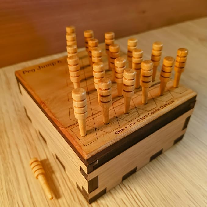 Peg Jump Triangle 6 – More Complex Version of The Familiar 5 Row Jump Puzzle