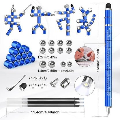 Gifts for Men Fidget Pen, Stocking Stuffers for Teen Boys, White Elephant Gifts for Adults, Anniversary Birthday Gift for Men Him Husband Teenage Boy Brother, Mens Gift for Christmas Multifunction Pen