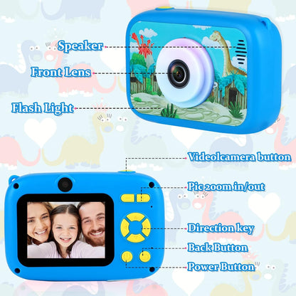 SUZIYO Camera for Kids with Tripod, Digital Video Camcorder 1080P 2.4 Inch HD,Best Birthday Christmas Electronic Toys Gifts for Childen Age 3 4 5 6 7 8 9 Years Old Boys with 32G SD Card, Blue