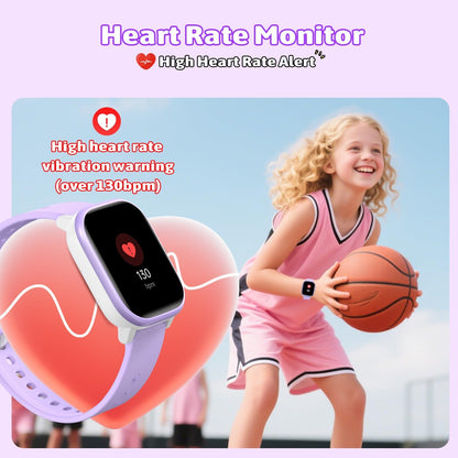 Smart Watch for Kids Girls Boys No APP/Phone Needed, 1.8" IP68 Waterproof Sport Kids Watch Pedometer, Heart Rate, Sleep Monitor, Step Counter, 12 Puzzle Games for Girls Boys Teens 6-16