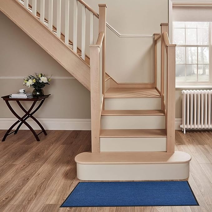 Profile Rubber Door Mat, 72x48inch, Heavy Duty, Entrance Doormat, Indoor and Outdoor, Waterproof, Easy Clean Shoe Scraper, Home Rug Welcome Mats for Entryway, Patio, Porch(Blue)