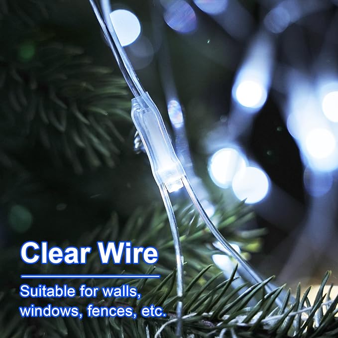 White Net Lights for Bushes - 360 LED Christmas Net Lights Plug in with Remote, 12 x 5ft Extendable 8 Modes Christmas Net Lights Waterproof for Gazebo Lawn Wedding Patio Garden Bush Tree Decoration