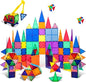 60PCS Kids Magnetic Tiles with 1 Car and 1 Crane - Clear 3D Magnet Blocks Set STEM Stacking Toys - Magnetic Tiles for Kids Ages 3+ - Recreational Conventional Imagination