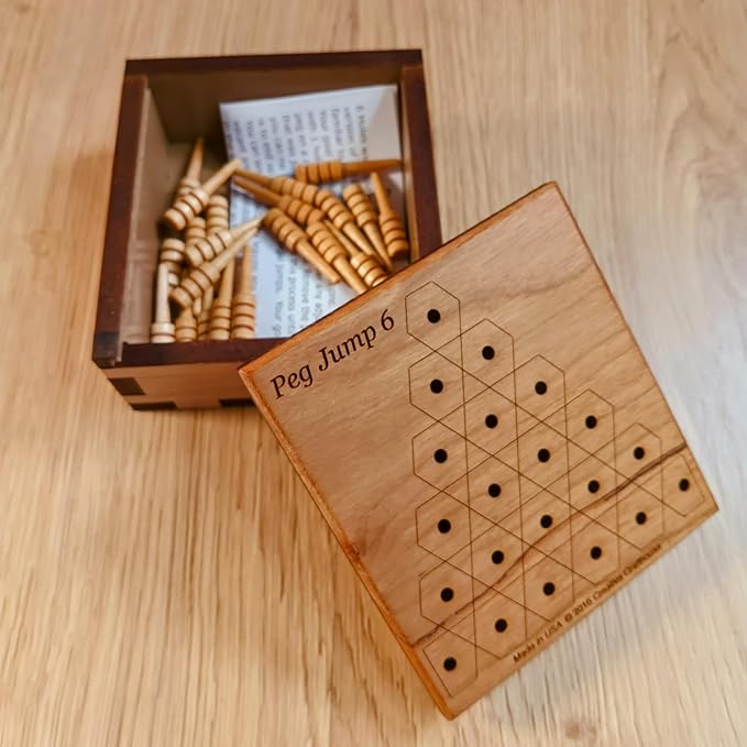 Peg Jump Triangle 6 – More Complex Version of The Familiar 5 Row Jump Puzzle
