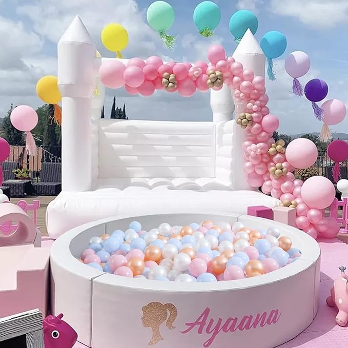 Ball Pit Balls Pack of 100 200 500 - Star and Round Set BPA Free Phthalate Free Non-Toxic Crush Proof Play Balls Soft Plastic Balls for Toddlers Baby Kids Birthday Pool Tent Party