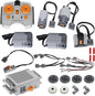 24pcs Technic-Motor Set with Adjustable-Speed-Remote-Receiver, Battery-Box-Extension-Cable, Compatible with Technic-Parts