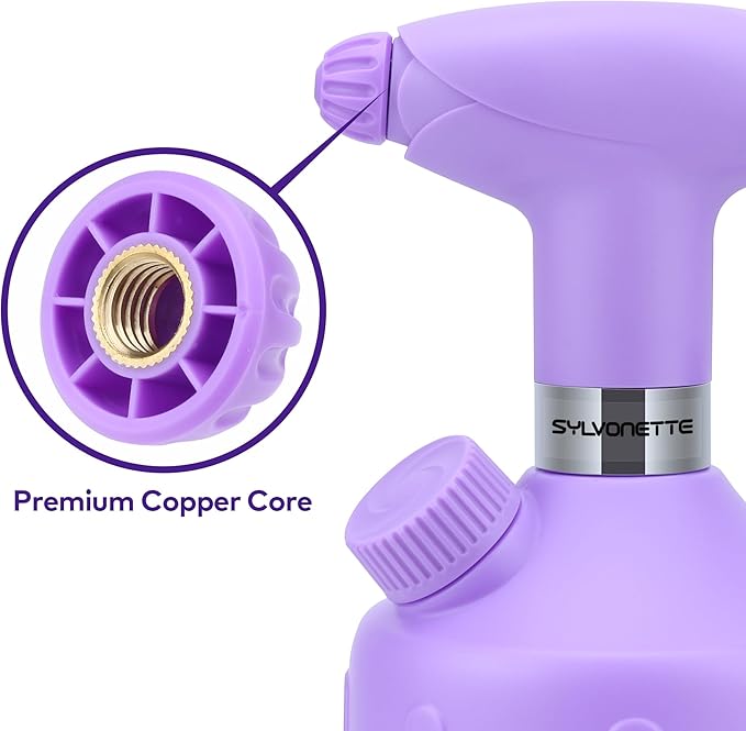 Electric Spray Bottle Automatic Plant Mister 1.8L Rechargeable Battery Powered Sprayer Continuous Spray Bottle Pump Sprayer Indoor Watering Can Garden Mister Bottle for Plants Purple
