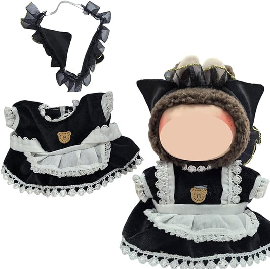 Clothes Set Compatible with 17cm Doll, Hat and Overalls Set for 15cm Doll Accessories Suit, Cute Clothe for Dress up Unique StyleRC34