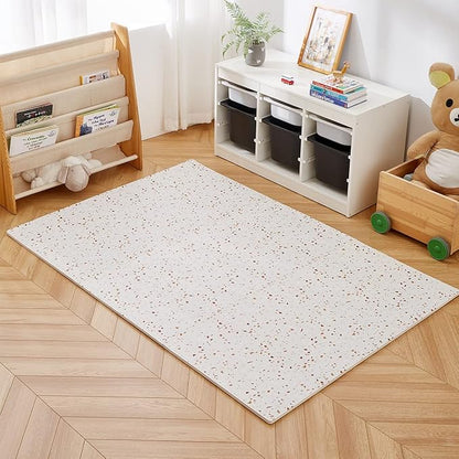 Terrazzo Playmat, Non-Toxic, Eco-Friendly, EVA-Foam, Puzzle Playmat (Brown), Extra Large, 180 centimeters x 120 centimeters