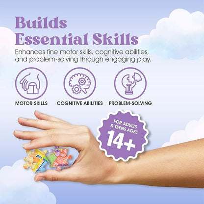 GeoToys Metropuzzle, Seattle Map Jigsaw Puzzles 1000 Pieces - 27 x 19 Detailed Geography Puzzle, Challenging Adult Puzzle, Fun Puzzles for Adults, Map Poster Included for Adults