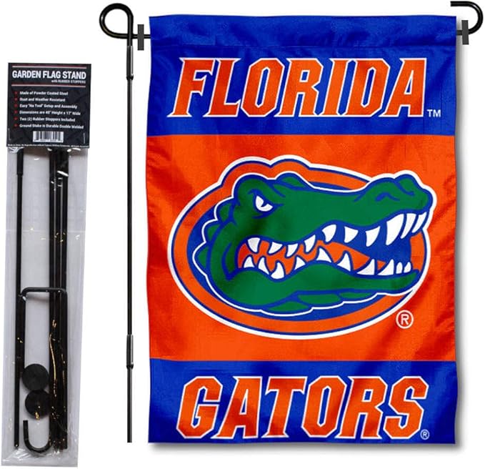 College Flags & Banners Co. Florida Gators Garden Flag with Stand Holder